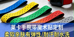 莱卡腕带魔术贴定制：柔软亲肤・耐洗耐穿，运动穿戴与智能表带的贴身方案